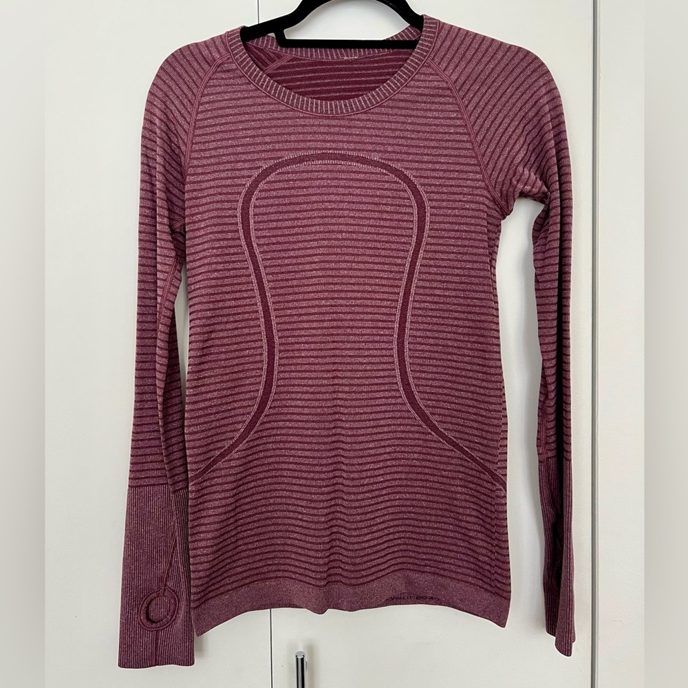 Lululemon Maroon Swiftly Tech Long Sleeve Shirt